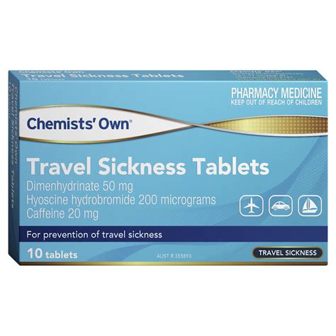 Chemists Own Travel Sickness 10 Tablets Choice Pharmacy