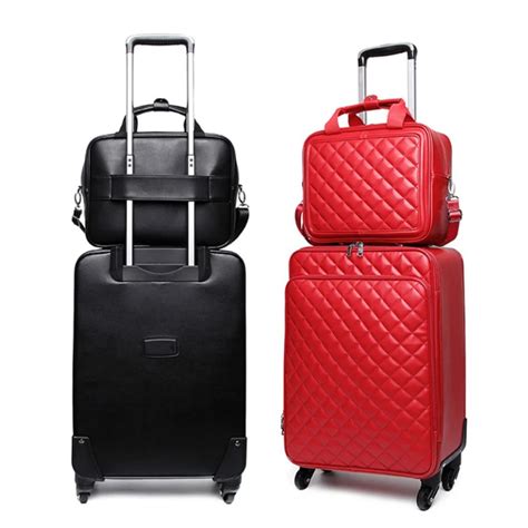 Chengzhi 16 Amp Quot 20 Amp Quot 24 Amp Quot Women Carry On Rolling Luggage Set Leather Travel Trolley Suitcase On Wheels