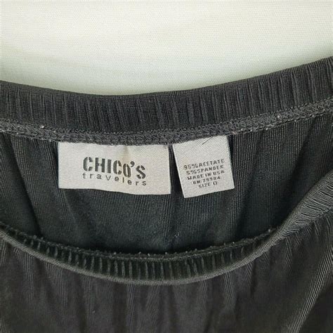 Chico S Travelers Size 0 Small Black Skirt Slinky Depop