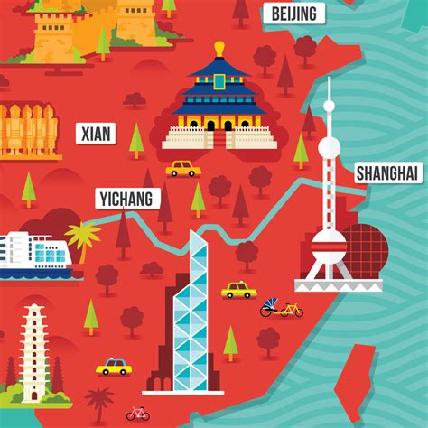 China Tourist Map On Behance