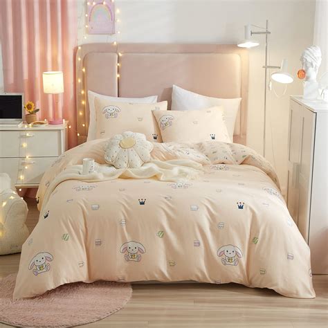 Cinnamoroll Bedding Sets For Kids Men Women King Size 3Pcs 1 Comforter