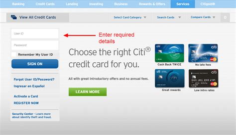 Citi Bank Credit Card Facility With Login Process Earning Excel