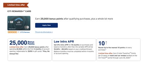 Citi Rewards 25 000 Points Signup Bonus Doctor Of Credit