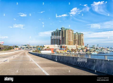 Cityscape Of Destin City Town Village With View Of Colorful Famous