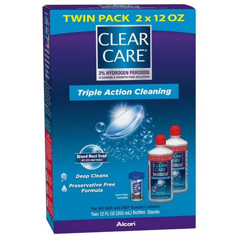 Clear Care Cleaning Disinfection Solution 12 Oz Walmart Com