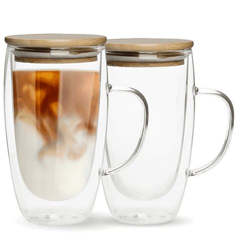 Clear Glass Travel Mug Insulated Glass Coffee Mug Glass Insulated Mugs