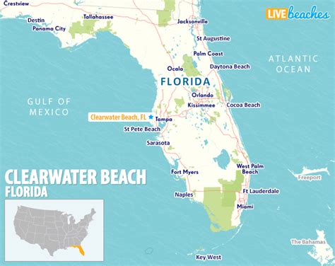 Clearwater Beach Florida Map Verjaardag Vrouw 2020