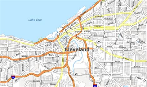 Cleveland Maps And Orientation Cleveland Ohio Oh Usa