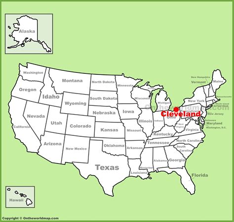 Cleveland Ohio Map United States