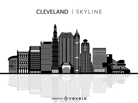 Cleveland Skyline Silhouette Vector At Vectorified Com Collection Of Cleveland Skyline