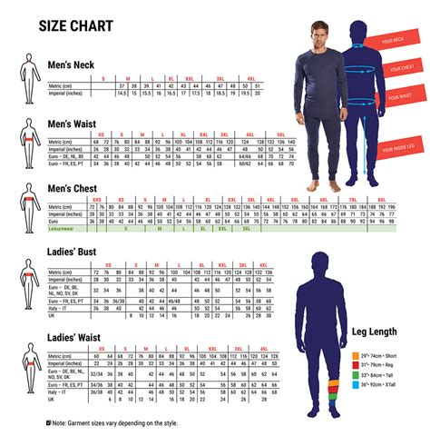 Clothing Size Guide Choicestationery Com