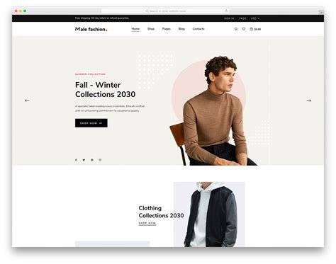 Clothing Store Website Psd Templates Photoshop Ishhost