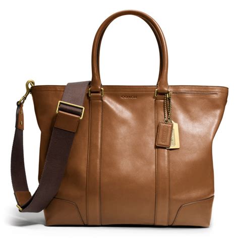 Coach Bleecker Legacy Leather Business Tote In Brown Lyst