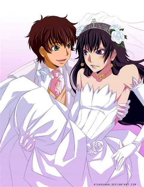 Code Geass Shounen Ai Lelouch Bride X Suzaku Groom Wedding Code Geass