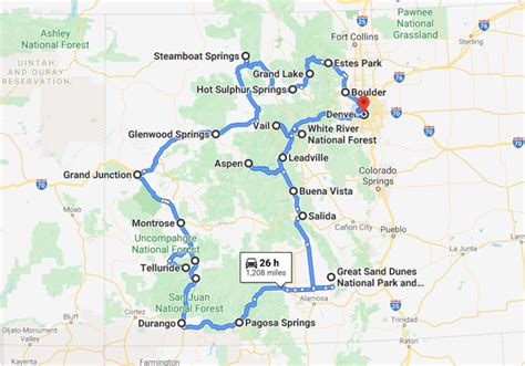 Colorado Road Trip Map