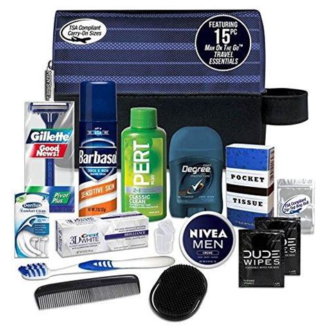 Convenience Kits 81 Men S 10 Piece Travel Kit With Quart Sized Zip Top