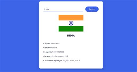 Country Guide App Using Javascript With Free Source Code