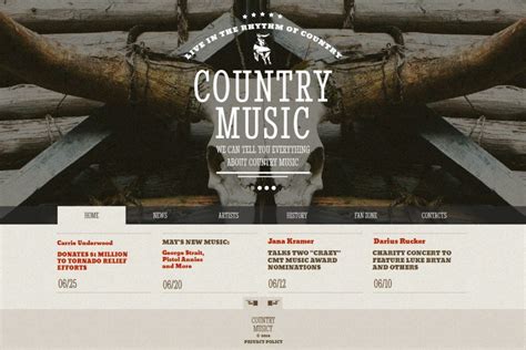 Country Music Website Template Motocms