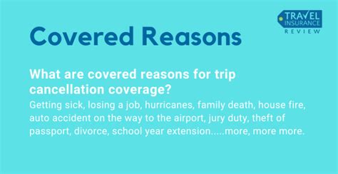 Covered Reasons For Trip Cancellation Travel Insurance Review