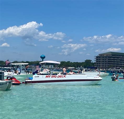 Crab Island Submerged Sandbar Is Destin Hot Spot Beachguide Com