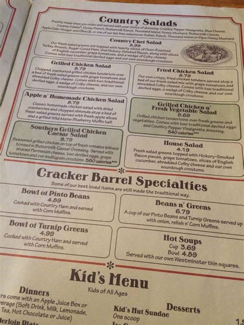 5 Ways Cracker Barrel Destin Menu