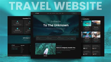 Create A Responsive Tour Travel Agency Website Design Using Html