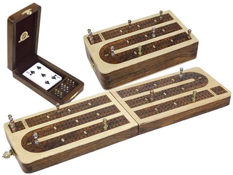 Cribbage Board With Pegs Folding Cribbage Board Mini Travel Board Games