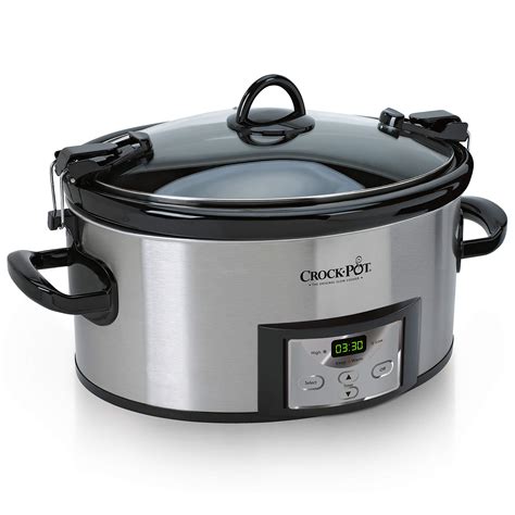 Crock Pot 6Qt Cook And Carry Programmable Slow Cooker Home Office