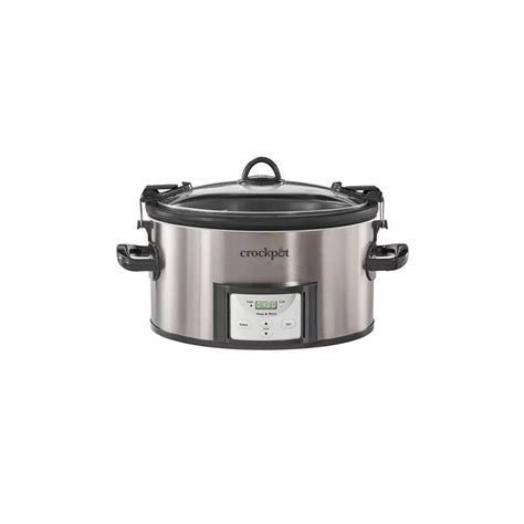 Crock Pot 7Qt Cook Carry Programmable Slow Cooker Stainless Steel