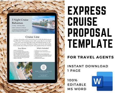 Cruise Proposal Travel Agent Template Royal Caribbean Cruise Travel