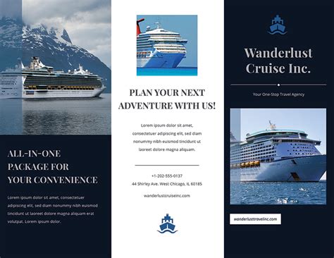 Cruise Travel Brochure Template Download In Word Google Docs Illustrator Psd Apple Pages