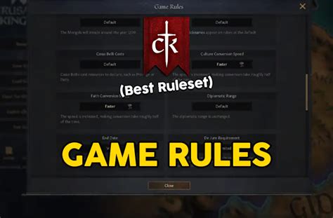 Crusader Kings 3 Best Game Rules Godlike Ruleset