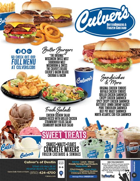 Culver S Menu