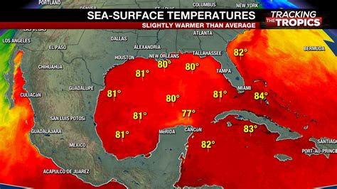 Current Water Temperature Gulf Of Mexico Map