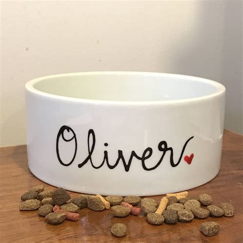 Custom Dog Bowl With Name Personalized Bowl Ceramic Dog Bowl Dog