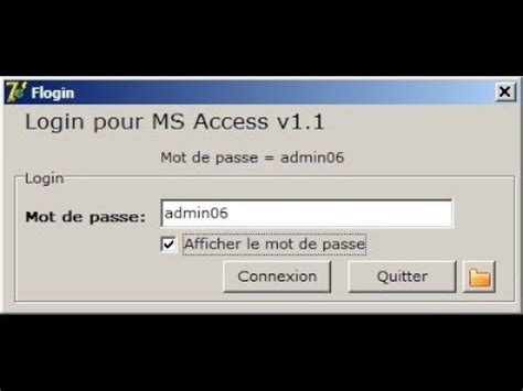 D Monstration De L Application Login Pour Access V1 1 Youtube