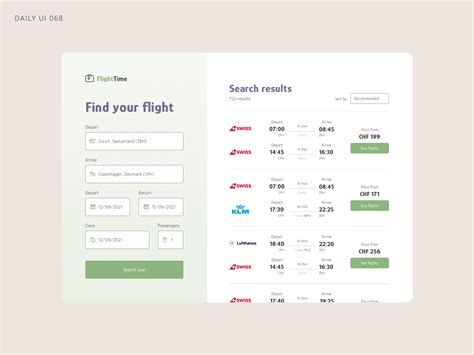 Daily Ui 068 Flight Search By Jonathan Fox On Dribbble