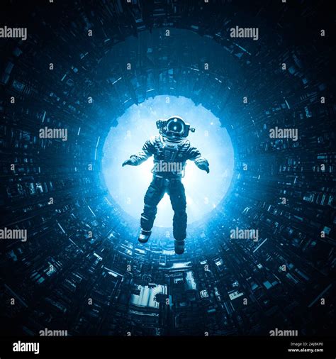 Dangers Of Space Travel 3D Illustration Of Astronaut Floating In Dark