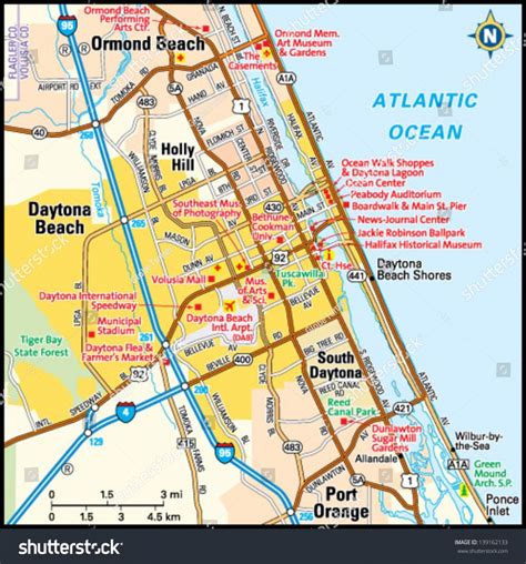 Daytona Beach Fl Discovery Map Map