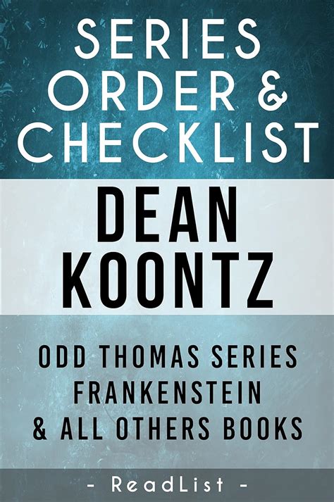 Dean Koontz Series Order Checklist Odd Thomas Series Frankenstein