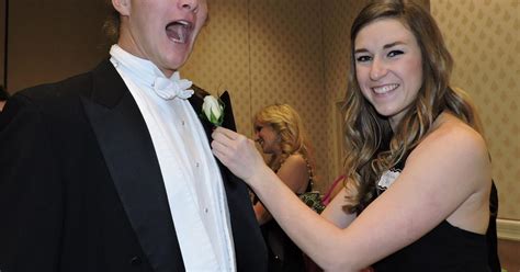 Debutante Escort Josh Gihring Camps It Up As Backstage Volunteer Nicole Helton Pins On His