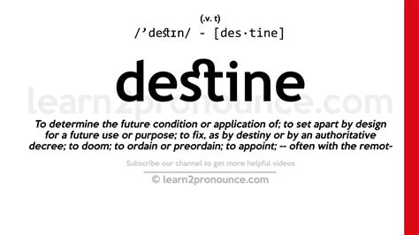 Define Destine Simply