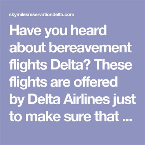 Delta Airlines Bereavement Travel Policy