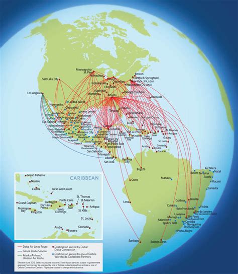 Delta Flight Destinations Map