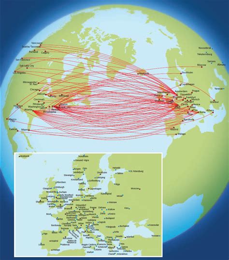 Delta Route Map Europe