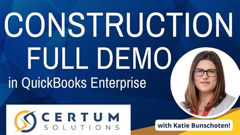 Demo Construction Quickbooks Enterprise Youtube