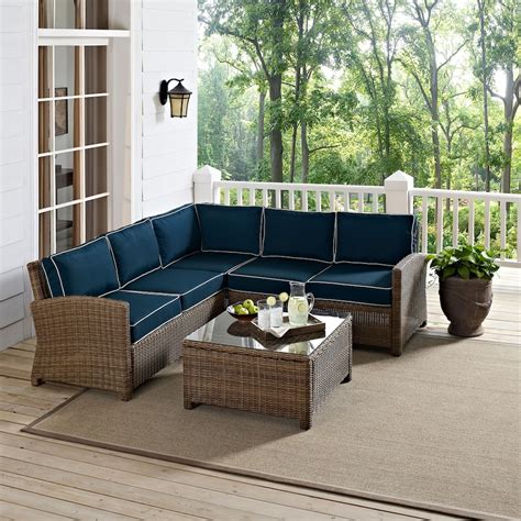 Destin 3 Piece Outdoor Sectional And Coffee Table Set Value City