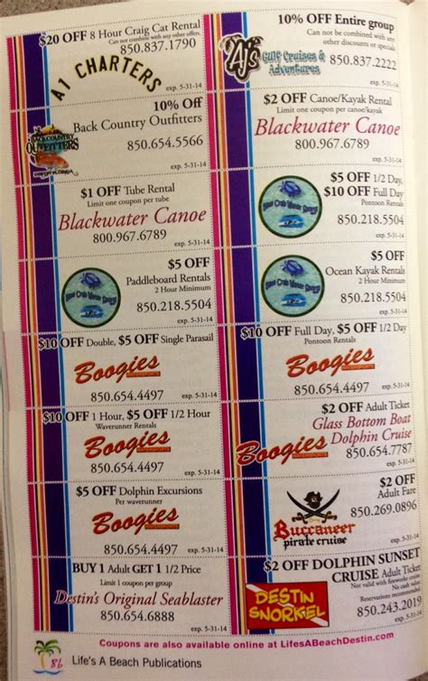 Destin Dining Coupons