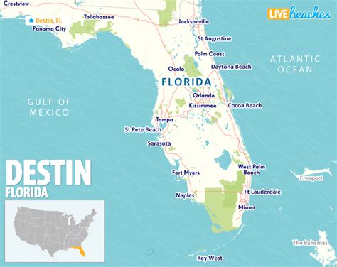 Destin Florida Map Area Floria Anastassia