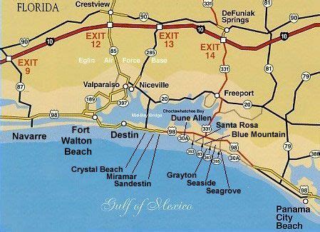 Destin Florida Map Destin Florida Pet Friendly Beach Front Vacation Rentals Beach Life